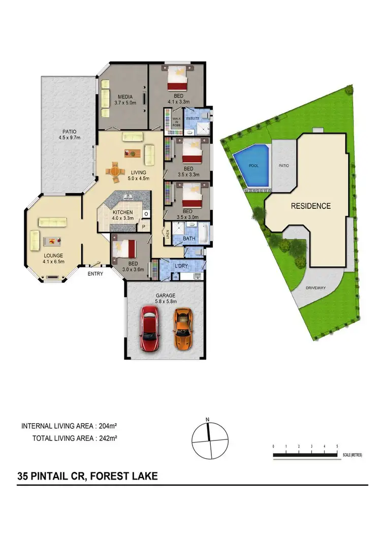 Floorplan of Homely other listing, 35 Pintail Cr, Forest Lake QLD 4078