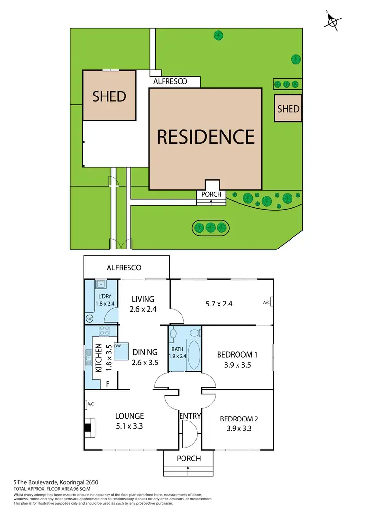 Floorplan of Homely house listing, 5 The Boulevard, Kooringal NSW 2650