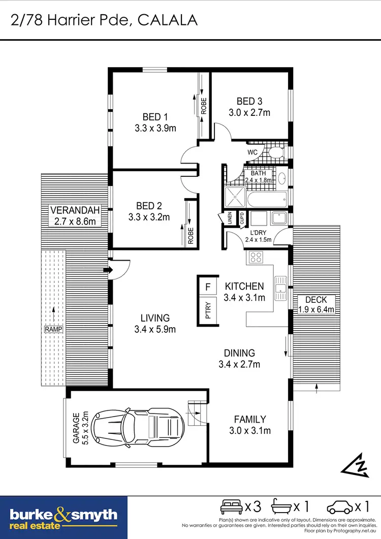 Floorplan of Homely house listing, 2/78 Harrier Parade, Tamworth NSW 2340