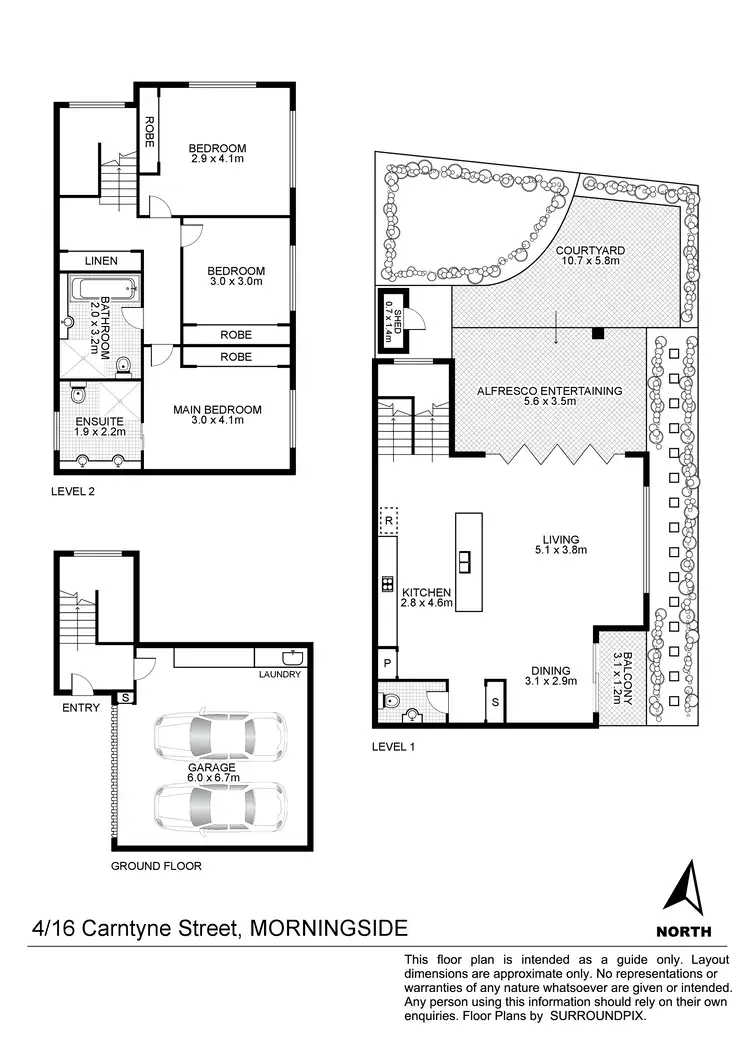 Floorplan of Homely townhouse listing, 4/16 Carntyne Street, Morningside QLD 4170