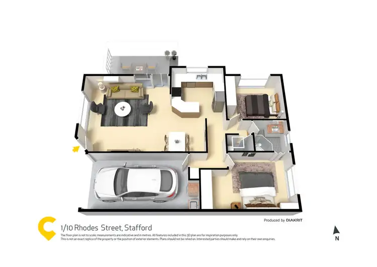 Floorplan of Homely villa listing, 1/10 Rhodes Street, Stafford QLD 4053