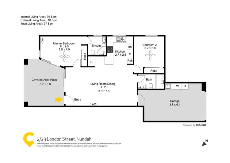 Floorplan of Homely unit listing, 2/29 London Street, Nundah QLD 4012