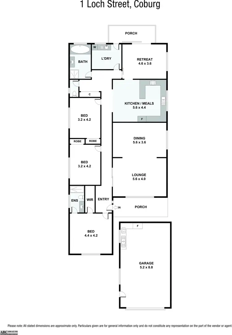 Floorplan of Homely house listing, 1 Loch Street, Coburg VIC 3058