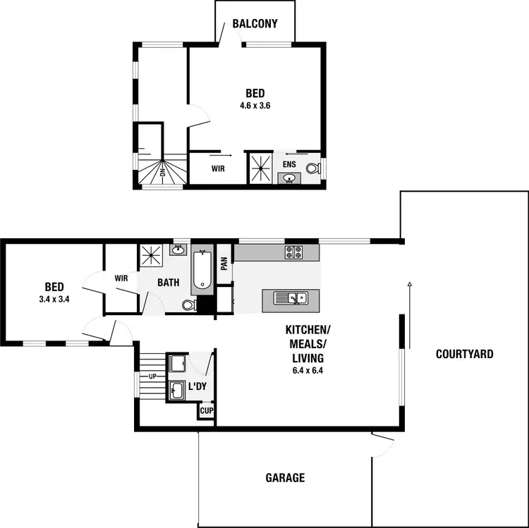 Floorplan of Homely townhouse listing, 4/10 Arndt Road, Pascoe Vale VIC 3044