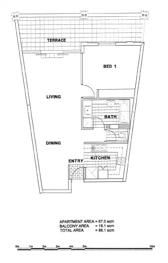 Floorplan of Homely apartment listing, 103/701 Mt Alexander Road, Moonee Ponds VIC 3039