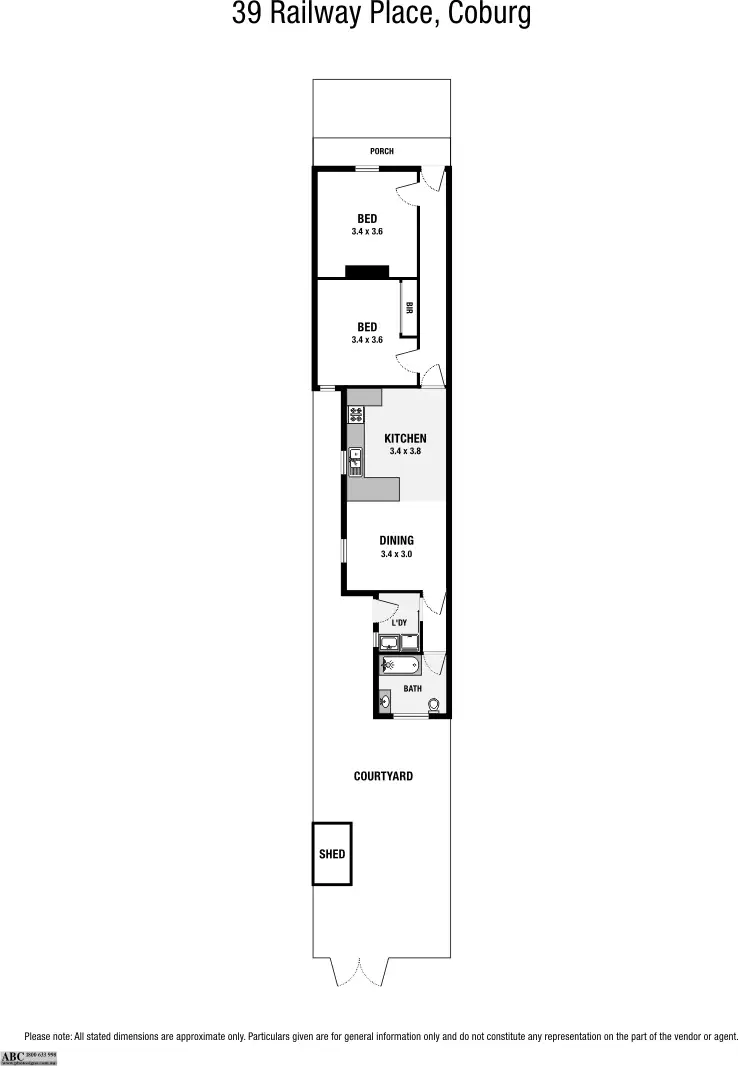 Floorplan of Homely house listing, 39 Railway Place, Coburg VIC 3058