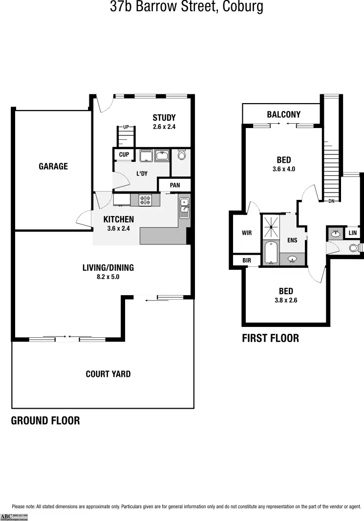 Floorplan of Homely townhouse listing, 37B Barrow Street, Coburg VIC 3058