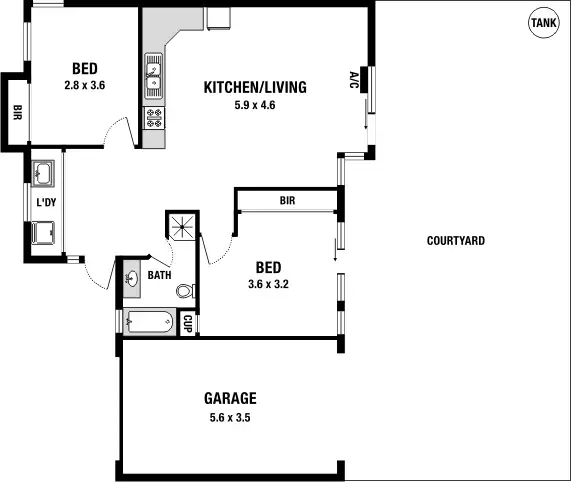 Floorplan of Homely unit listing, 31A Sutherland Street, Hadfield VIC 3046