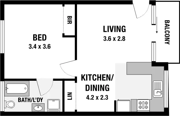 Floorplan of Homely apartment listing, 13/305 Heidelberg Road, Northcote VIC 3070