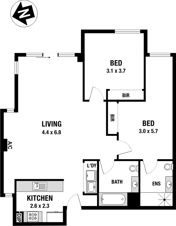 Floorplan of Homely apartment listing, 110/1-31 Lux Way, Brunswick VIC 3056