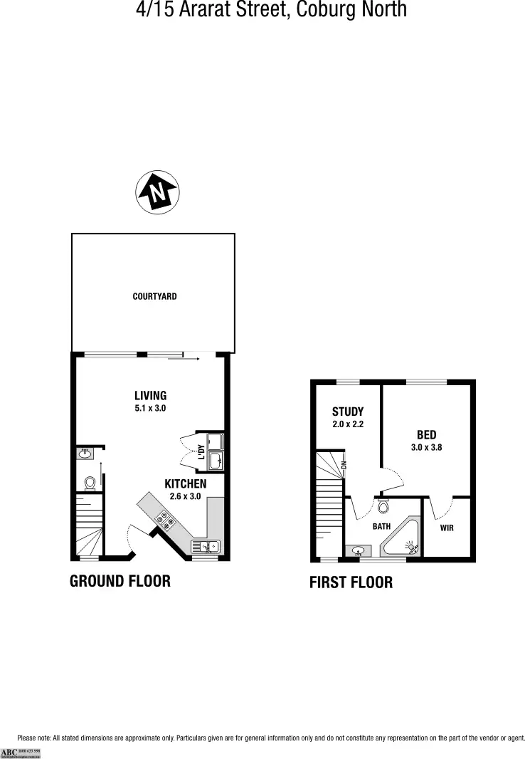 Floorplan of Homely townhouse listing, 4/15 Ararat Avenue, Coburg North VIC 3058