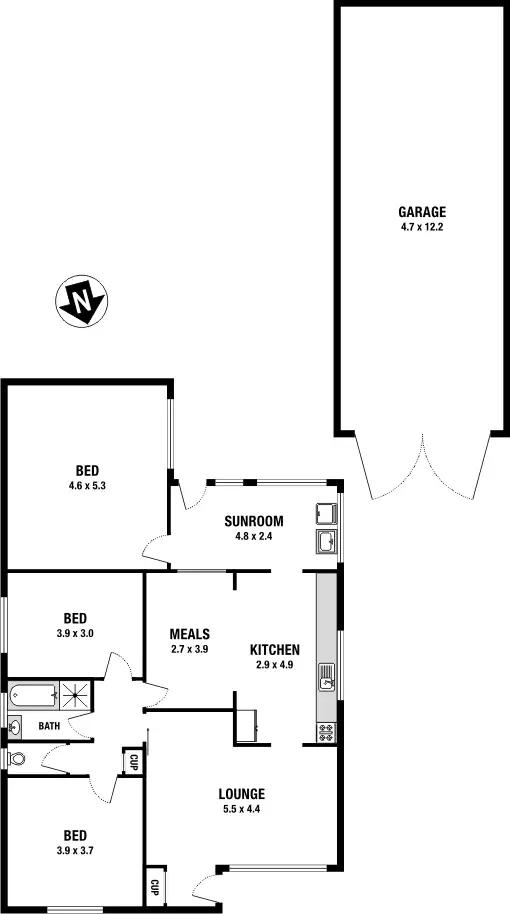 Floorplan of Homely house listing, 61 Anderson Road, Fawkner VIC 3060