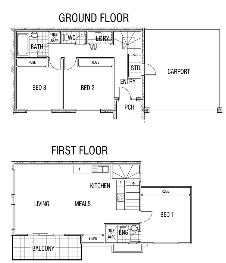 Floorplan of Homely townhouse listing, 14 McCrory Street, Coburg VIC 3058