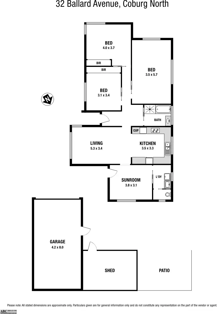 Floorplan of Homely house listing, 32 Ballard Avenue, Coburg North VIC 3058