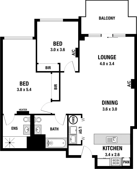 Floorplan of Homely apartment listing, 105/54 Percy Street, Brunswick VIC 3056