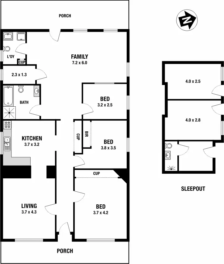 Floorplan of Homely house listing, 27 Fowler Street, Coburg VIC 3058