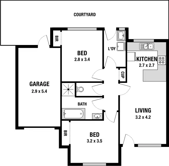 Floorplan of Homely villa listing, 5/512-514 Moreland Road, Brunswick West VIC 3055