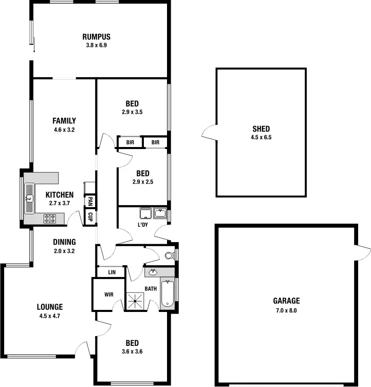 Floorplan of Homely house listing, 12 Devon Court, Meadow Heights VIC 3048