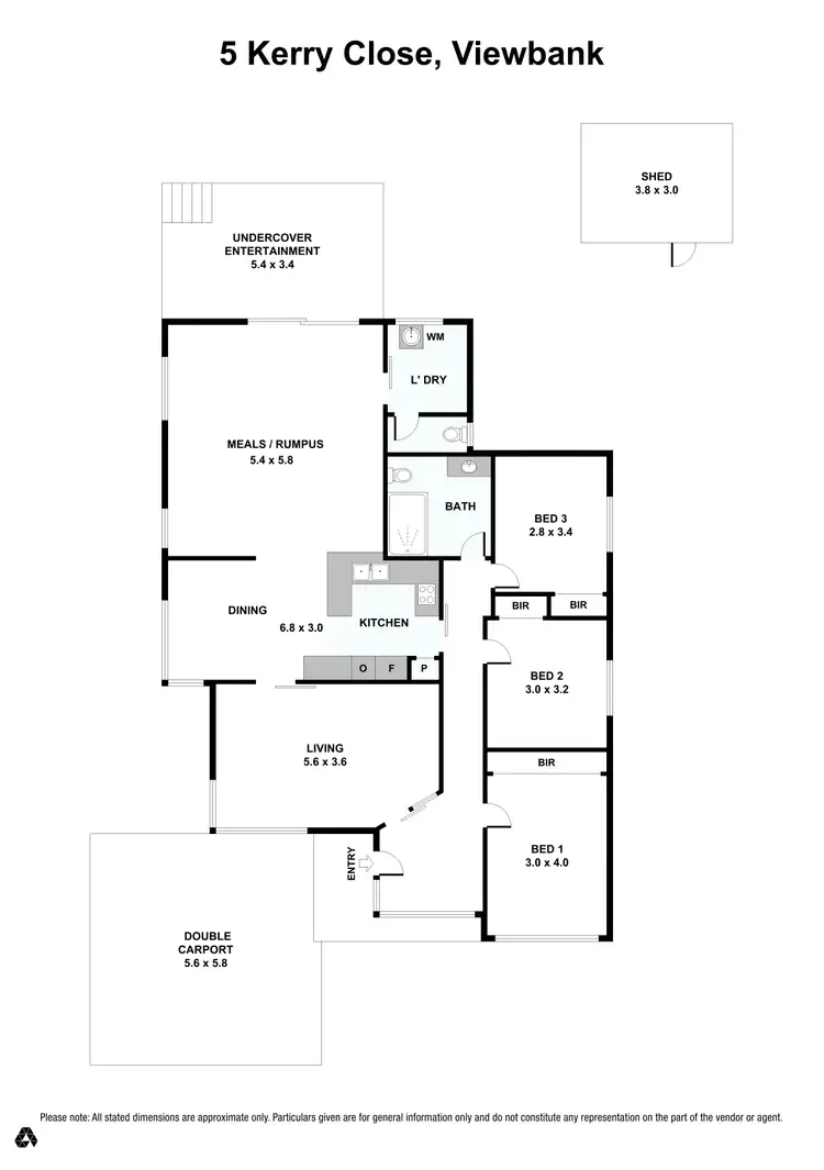 Floorplan of Homely house listing, 5 Kerry Close, Viewbank VIC 3084