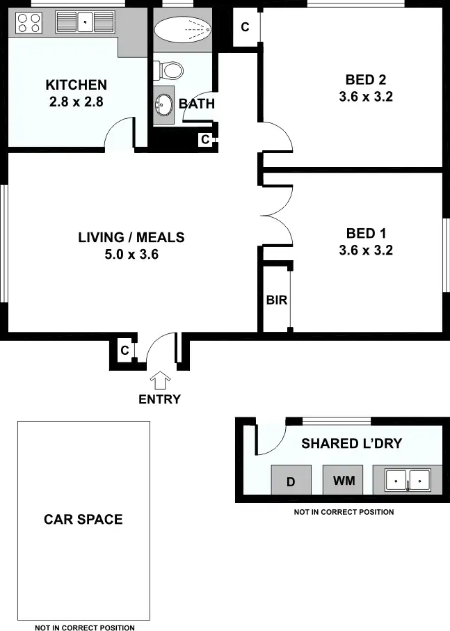 Floorplan of Homely apartment listing, 1/14 Lyon Street, Essendon VIC 3040