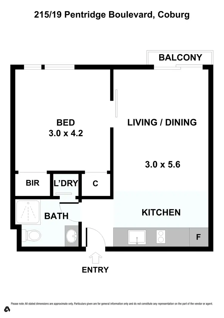 Floorplan of Homely apartment listing, 215/19 Pentridge Boulevard, Coburg VIC 3058