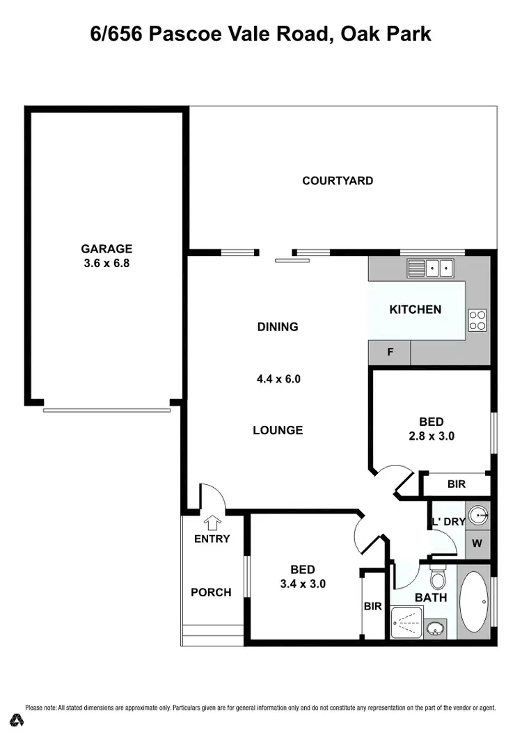 Floorplan of Homely unit listing, 6/656 Pascoe Vale Road, Oak Park VIC 3046