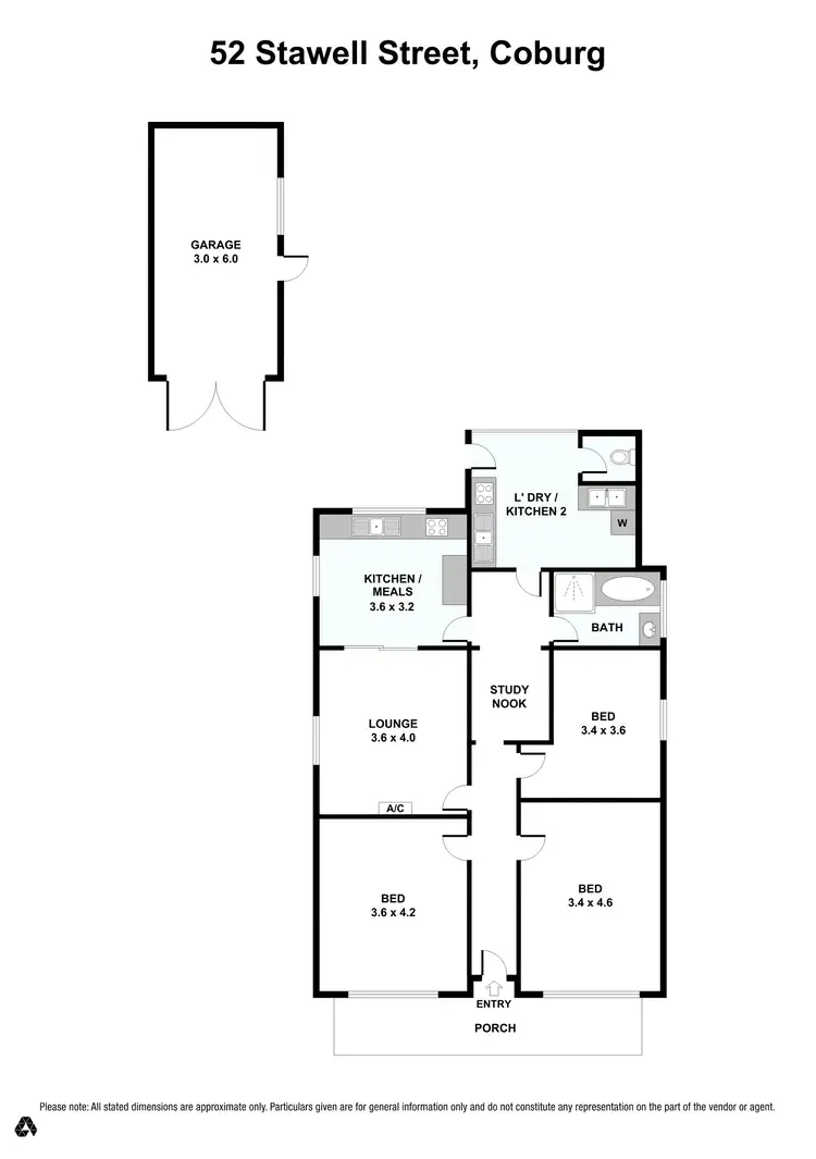 Floorplan of Homely house listing, 52 Stawell Street, Coburg VIC 3058