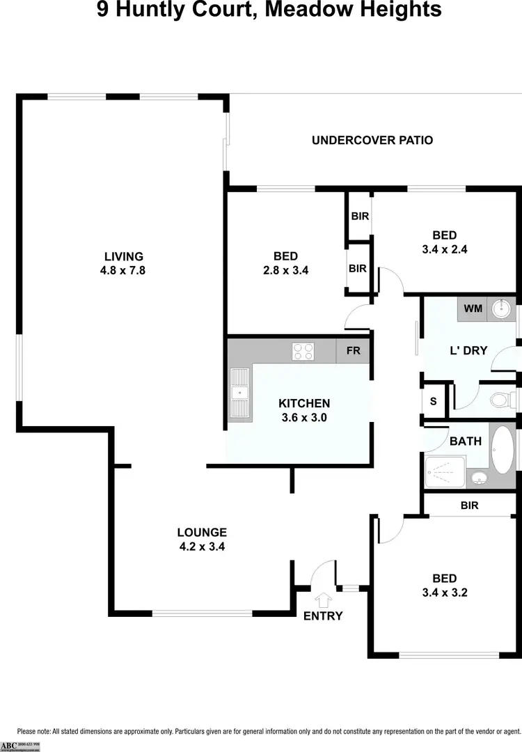 Floorplan of Homely house listing, 9 Huntly Court, Meadow Heights VIC 3048
