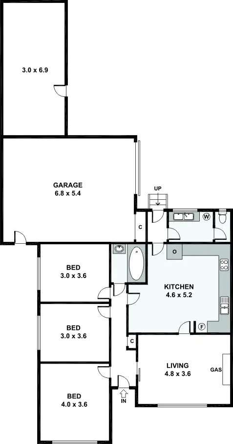 Floorplan of Homely house listing, 13 Welch Street, Fawkner VIC 3060