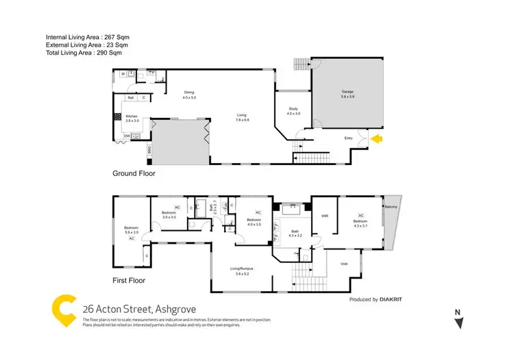 Floorplan of Homely house listing, 26 Acton Street, Ashgrove QLD 4060