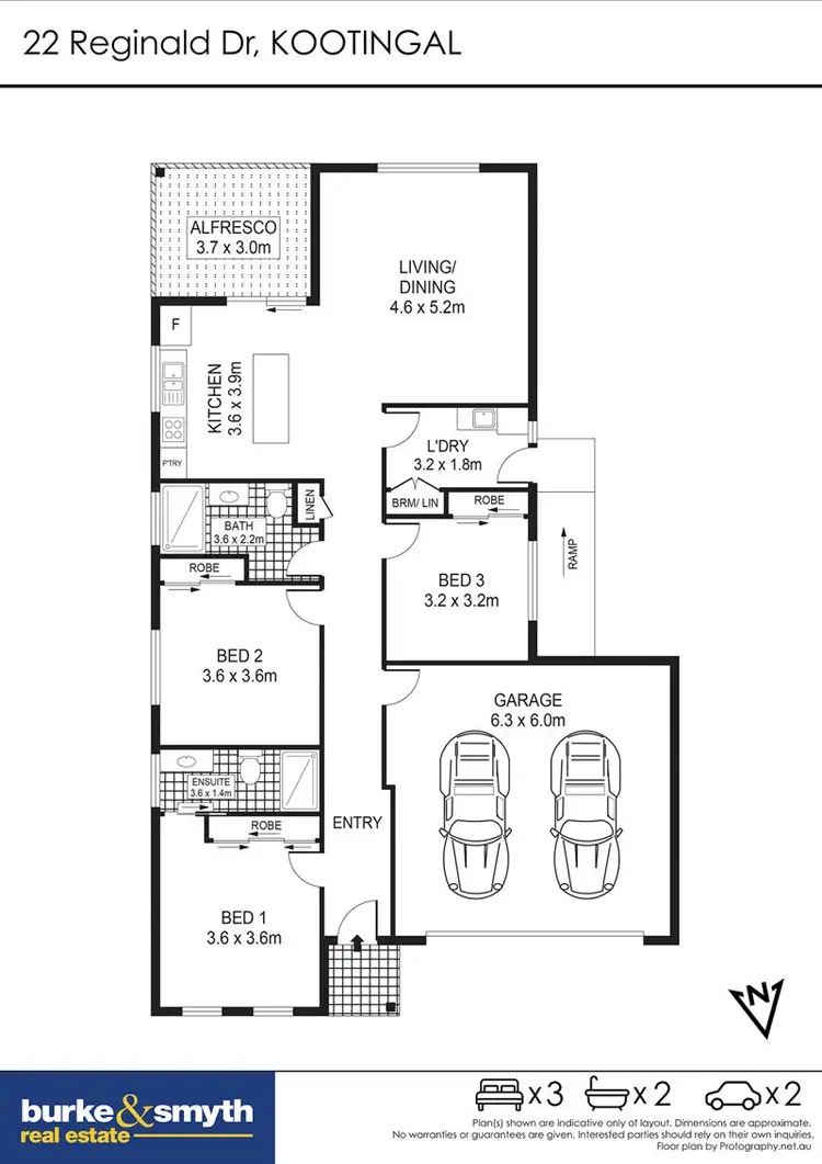 Floorplan of Homely house listing, 22 Reginald Drive, Kootingal NSW 2352