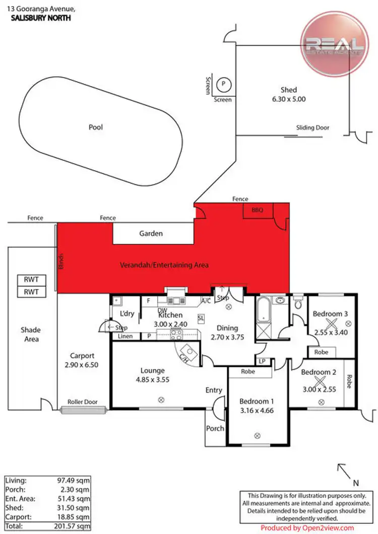 Floorplan of Homely house listing, 13 Gooranga Avenue, Salisbury North SA 5108