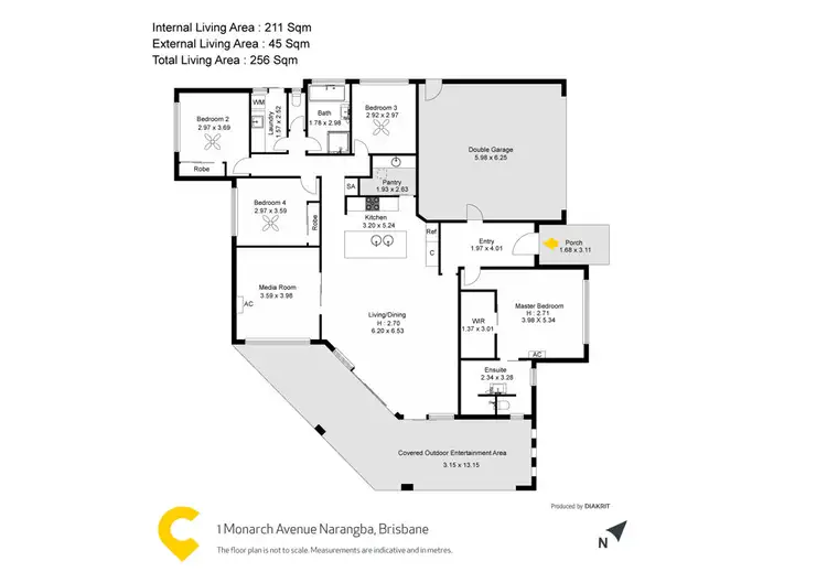 Floorplan of Homely house listing, 1 Monarch Avenue, Narangba QLD 4504