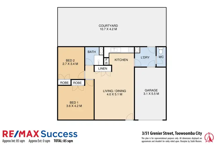Floorplan of Homely unit listing, 3/51 Grenier Street, Toowoomba City QLD 4350