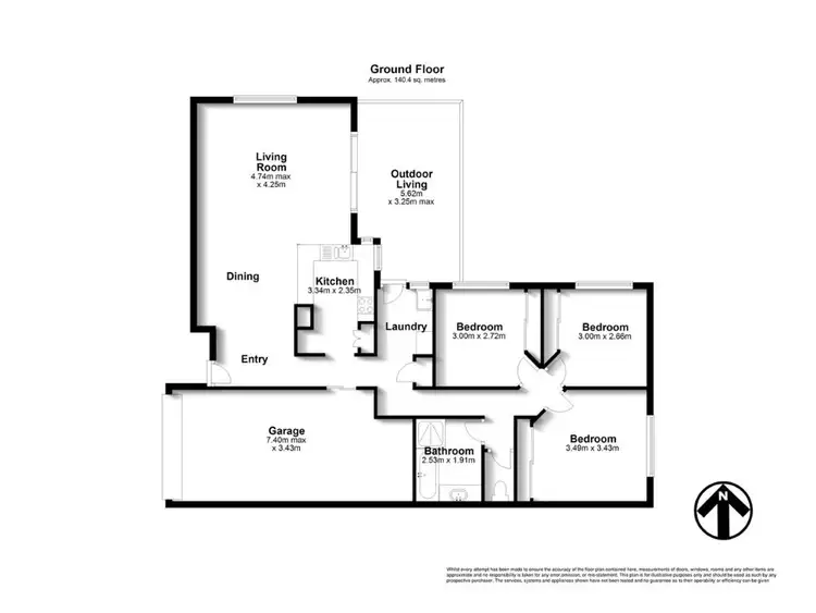 Floorplan of Homely townhouse listing, 3/126 Frasers Road, Mitchelton QLD 4053