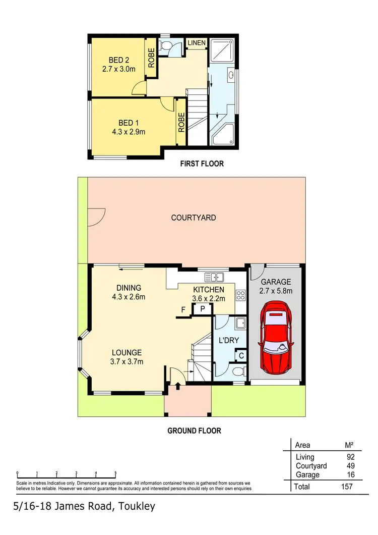 Floorplan of Homely townhouse listing, 5/16 James Road, Toukley NSW 2263