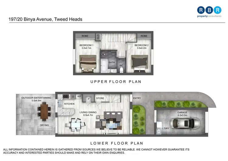 Floorplan of Homely townhouse listing, 197/20 Binya Avenue, Tweed Heads NSW 2485