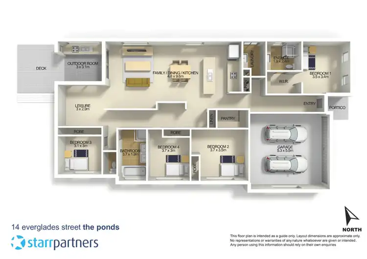 Floorplan of Homely house listing, 14 Everglades street, The Ponds NSW 2769