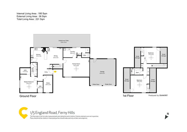 Floorplan of Homely townhouse listing, 1/5 England Road, Ferny Hills QLD 4055