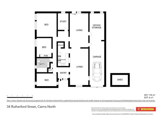 Floorplan of Homely house listing, 34 Rutherford Street, Cairns North QLD 4870