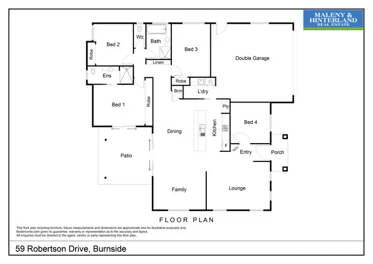 Floorplan of Homely house listing, 59 Robertson Drive, Burnside QLD 4560