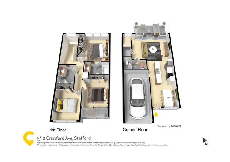 Floorplan of Homely townhouse listing, 5/10 Crawford Avenue, Stafford QLD 4053