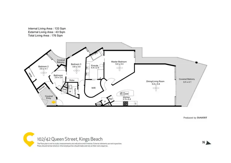 Floorplan of Homely apartment listing, 102/42 Queen Street, Kings Beach QLD 4551