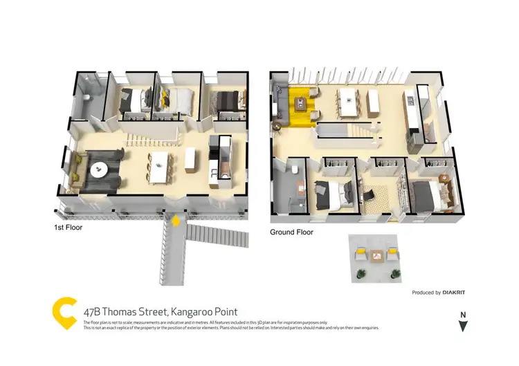 Floorplan of Homely townhouse listing, 47B Thomas Street, Kangaroo Point QLD 4169