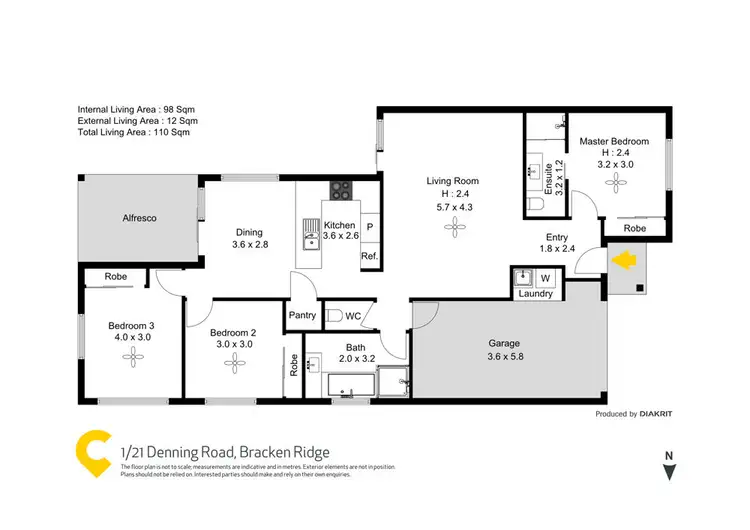 Floorplan of Homely house listing, 1/21 Denning Road, Bracken Ridge QLD 4017