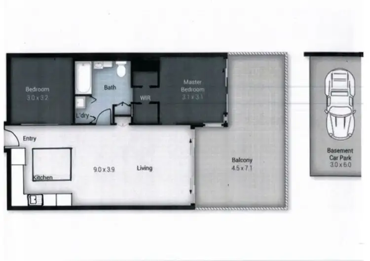 Floorplan of Homely apartment listing, 608/430 Marine Parade, Biggera Waters QLD 4216