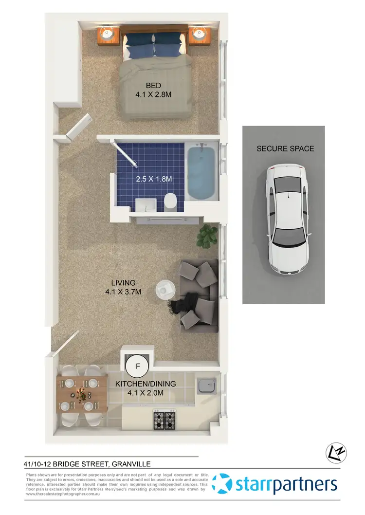 Floorplan of Homely unit listing, 41/10-12 Bridge Street, Granville NSW 2142