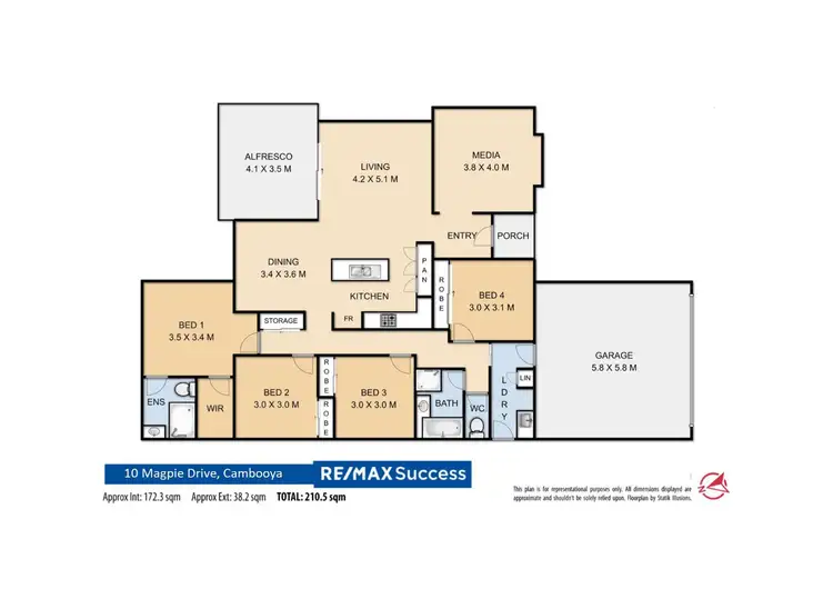 Floorplan of Homely house listing, 10 Magpie Drive, Cambooya QLD 4358