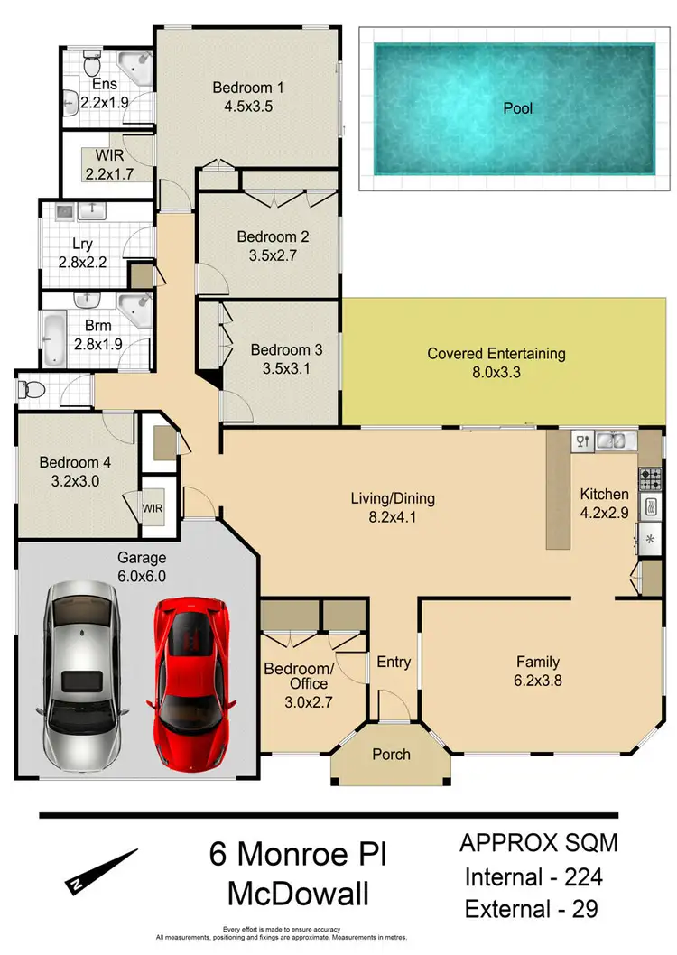 Floorplan of Homely house listing, 6 Monroe Place, Mcdowall QLD 4053