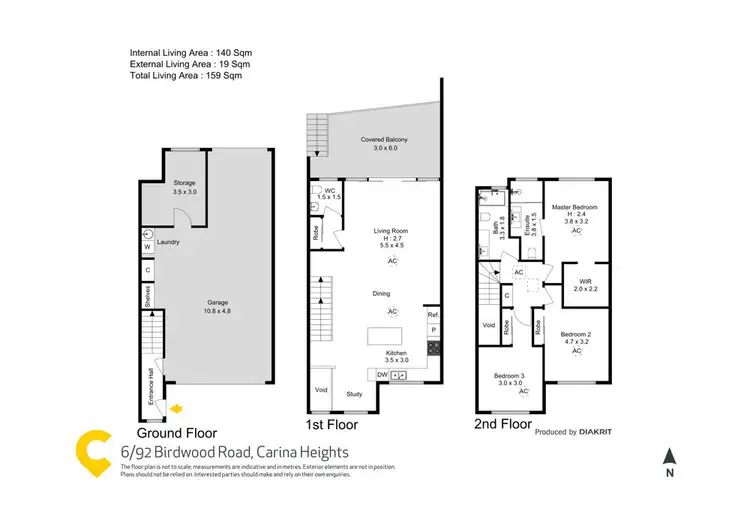 Floorplan of Homely townhouse listing, 6/92 Birdwood Road, Carina Heights QLD 4152